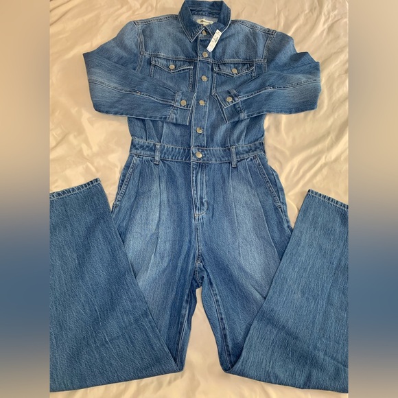 Madewell Blue Denim Women Jeans Overalls - Picture 7 of 12